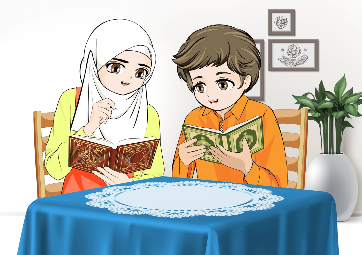 رسم من الكتاب يرافق الإِيمَانُ بِالأَنْبِيَاءِ وَالرُّسُلِ