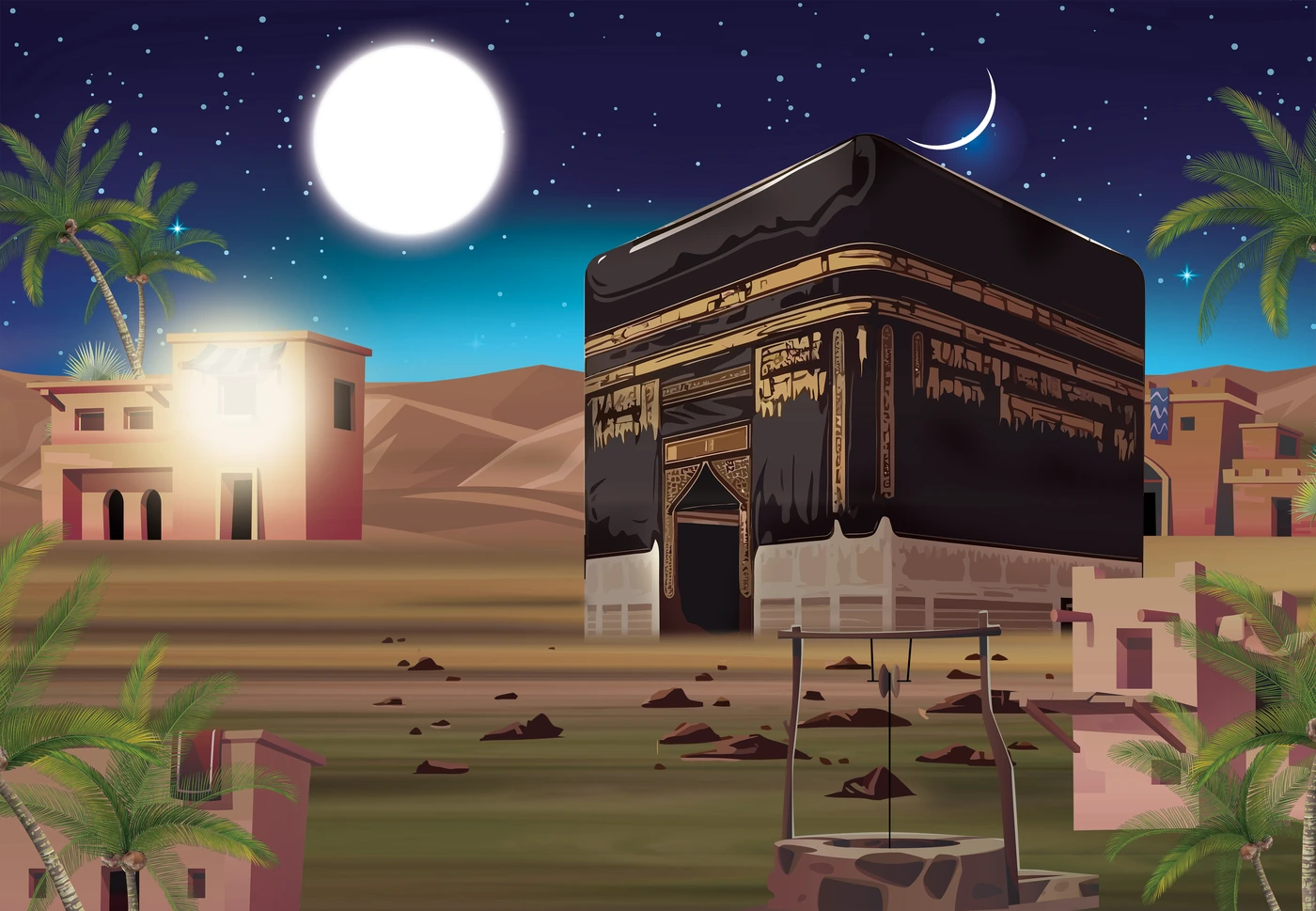 رسم من الكتاب يرافق قِصَّةُ أَصْحابِ الفيلِ