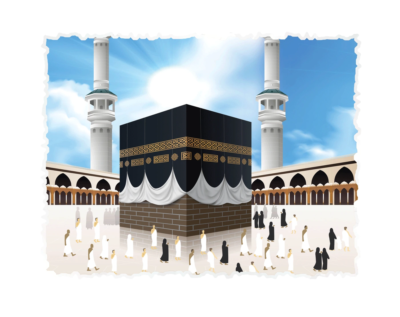 رسم من الكتاب يرافق فَضَائِلُ الصَّلَاةِ