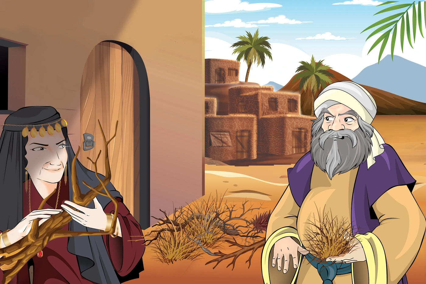 رسم من الكتاب يرافق أَسَالِيبُ مُوَاجَهَةِ كُفَّارِ قُرَيْشٍ دَعْوَةَ رَسُولِ اللهِ