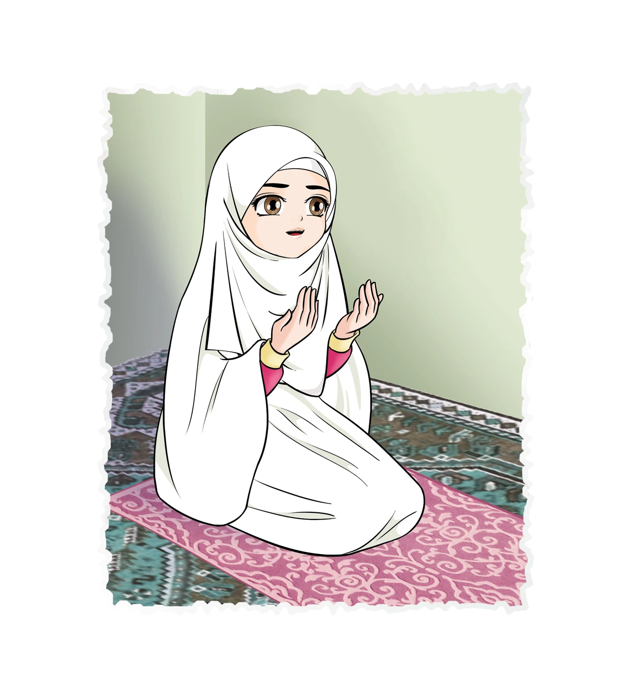 رسم من الكتاب يرافق مُعْجِزَةُ الإِسْرَاءِ وَالمِعْرَاجِ