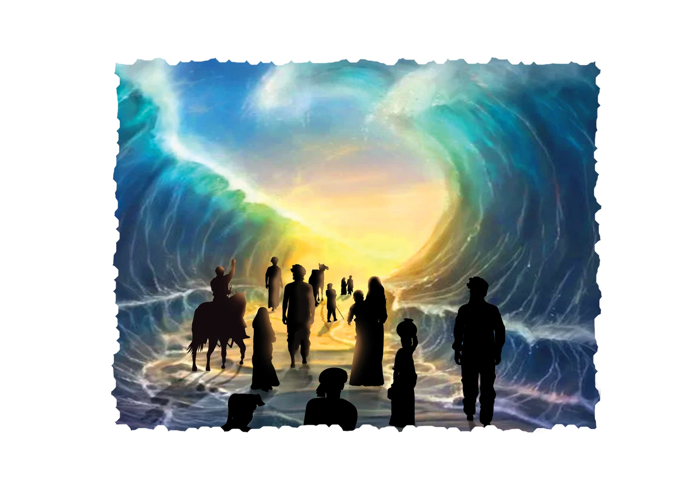 رسم من الكتاب يرافق العِقَابُ الإِلَهِيُّ لِلْأَقْوَامِ المُكَذِّبَةِ لِلرُّسُلِ وَالأَنْبِيَاءِ