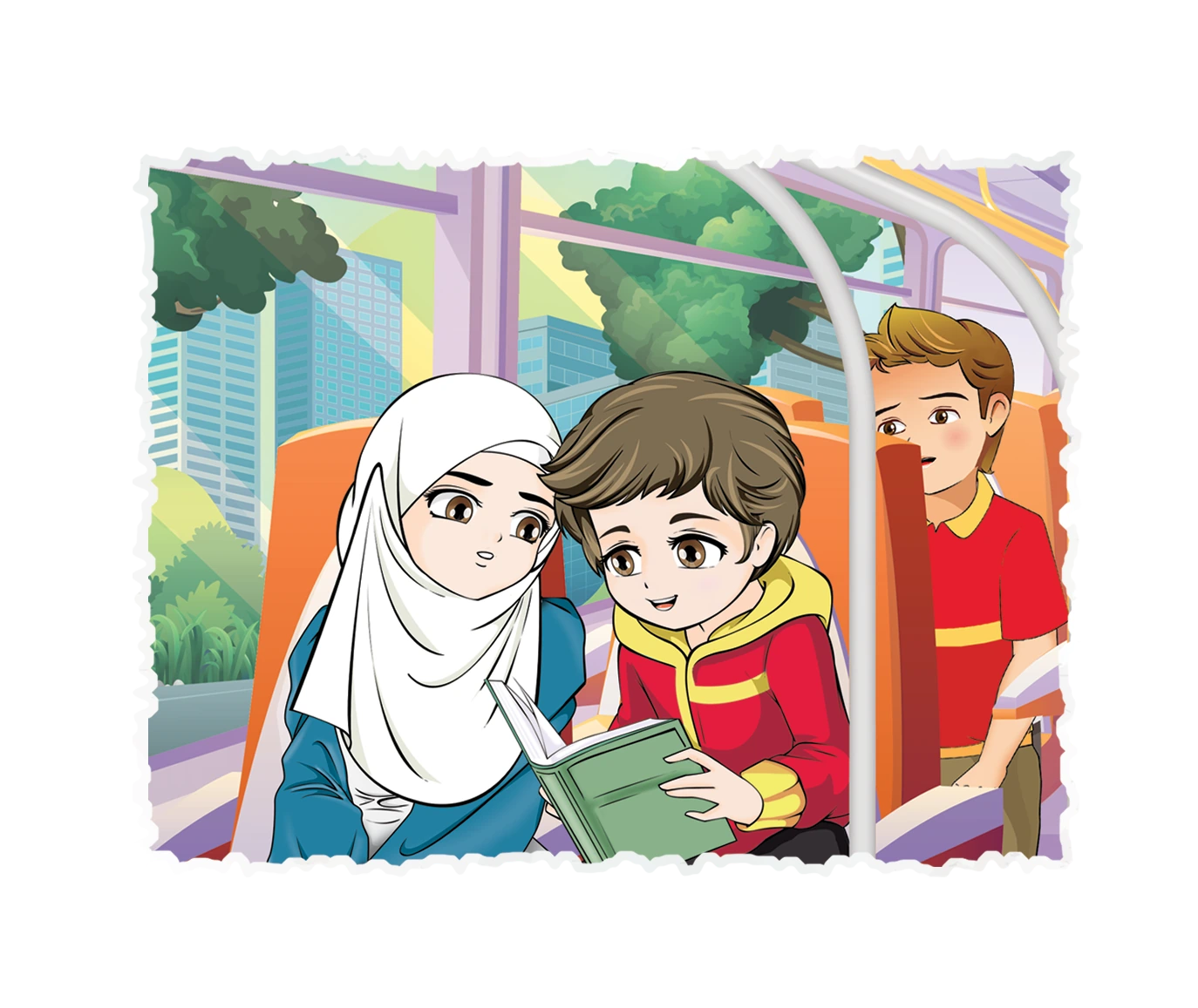 رسم من الكتاب يرافق اللَّهُ وَاحِدٌ، لَا شَرِيكَ لَهُ