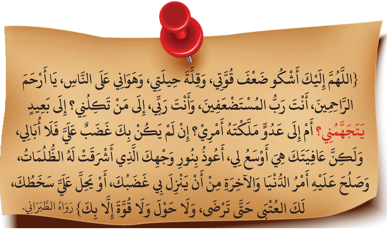 رسم من الكتاب يرافق عَامُ الحُزْنِ ورِحْلَةُ الرَّسُولِ ﷺ إِلَى الطَّائِفِ