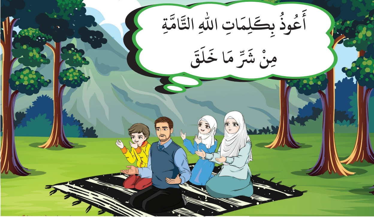 رسم من الكتاب يرافق آدَابُ الذِّكْرِ وَالدُّعَاءِ
